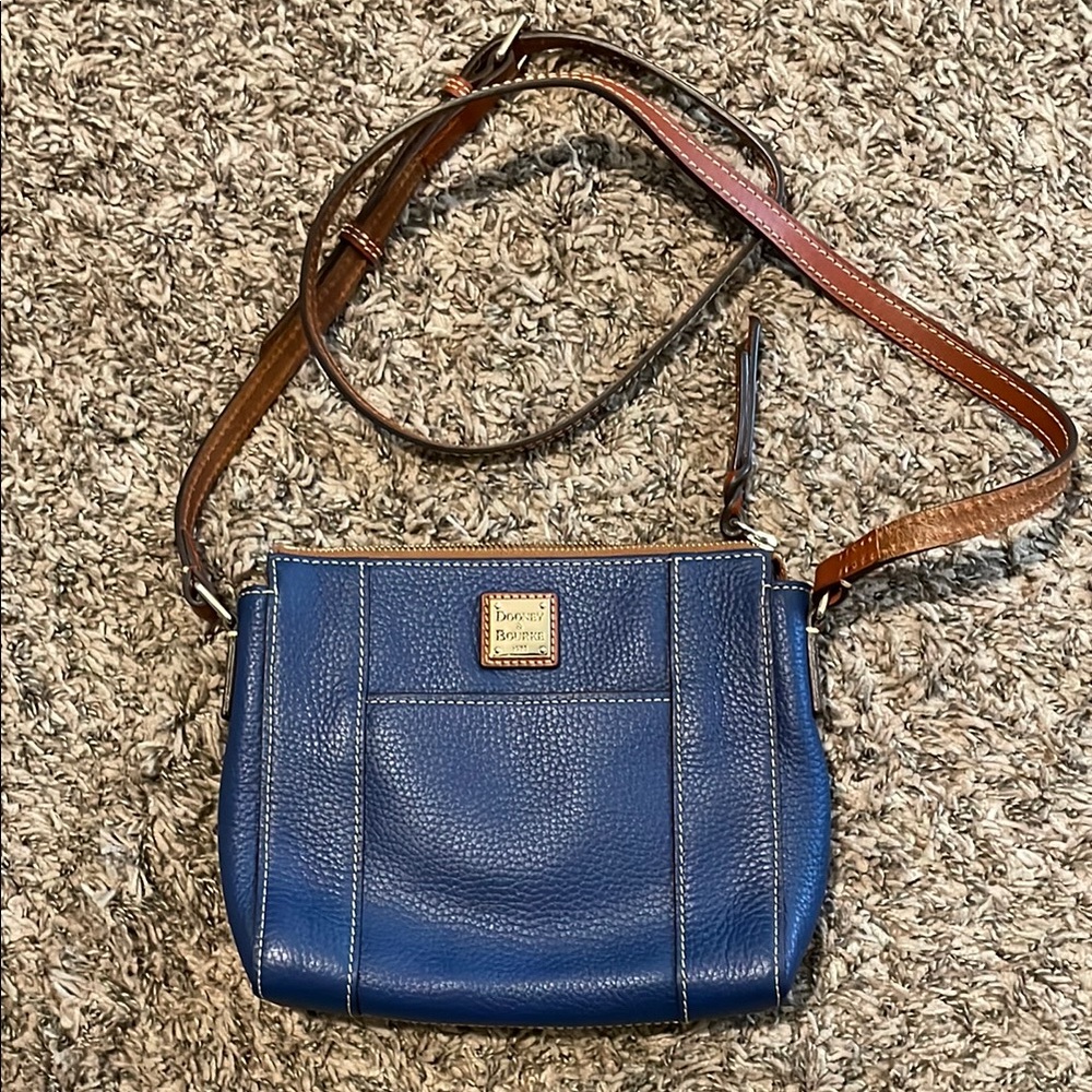 NWOT Dooney & Bourke Blue Leather Crossbody Bag